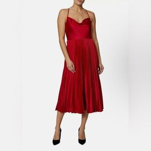 Laundry Pleated Midi Dress